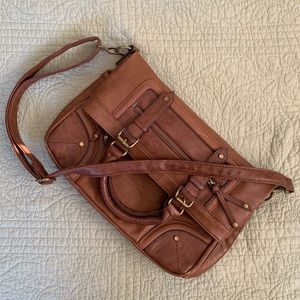 Aldo brown faux leather purse